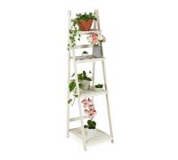 Relaxdays Escalier pour fleurs en bois blanc