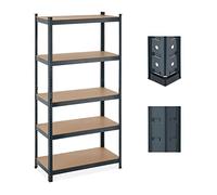Relaxdays Étagère rangement 5 niveaux anthracite