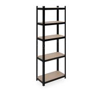 Relaxdays Étagère à charge lourde 5 niveaux 180 x 60 x 30 cm jusqu’à 500 kg acier noir