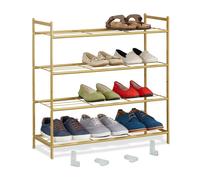 Relaxdays Étagère à chaussures empilable 4 niveaux