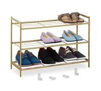 Relaxdays Étagère à chaussures empilable 3 niveaux