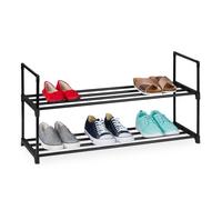 Relaxdays Étagère à chaussures métal, plateaux PVC