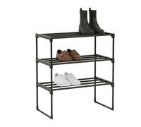 Relaxdays Étagère à chaussures métal, plateaux PVC