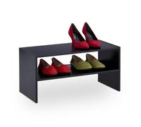 Relaxdays Étagère à chaussures noire