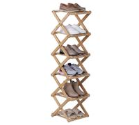 Relaxdays Étagère à chaussures pliable bambou
