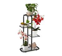 Relaxdays Étagère à plantes en métal 4 étages
