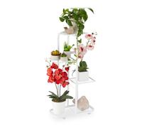 Relaxdays Étagère à plantes en métal 4 étages