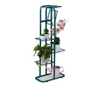 Relaxdays Étagère à plantes en métal, porte-fleurs, 6 étages, intérieur, extérieur, H x L x P : 107 x 44 x 24 cm, vert