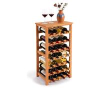 Relaxdays, Étagère à vin, casier à vin (28 bouteilles, 47 x 26 x 94 cm)