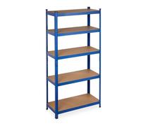 Relaxdays Etagère charge lourde 180x90x40 bleue