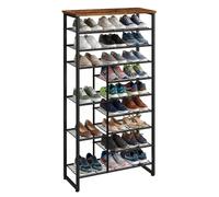 Relaxdays Étagère chaussures métal/MDF 10 niveaux