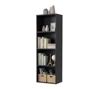Relaxdays Étagère Cube Ouverte 4 Cases, 106x32x24 cm, Salon Noir