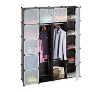 Relaxdays Étagère cube penderie armoire 14 casiers