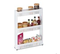 Relaxdays Étagère de cuisine à roulettes 3 niveaux