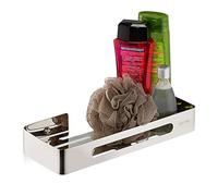 relaxdays Etagère de Douche, Acier Inoxydable Brillant, pour shampoing, 4,5 x 31 x 12 cm, Support Suspendu, argenté