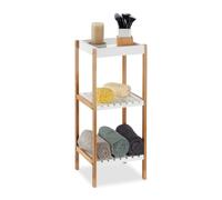 Relaxdays Étagère de salle de bain à 3 rangements