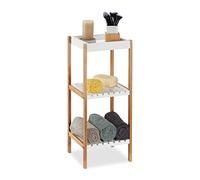 Relaxdays Étagère de salle de bain à 3 rangements