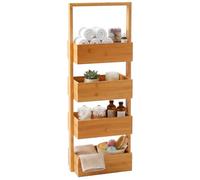 Relaxdays Étagère salle de bain bambou 88x28x16 cm