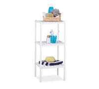 Relaxdays Étagère de salle de bain bambou 3 étages