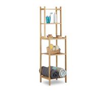 Relaxdays Etagère de salle de bain bambou 5 étages