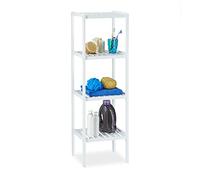 Relaxdays Etagère de salle de bain bambou 4 étages