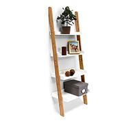 Relaxdays Étagère échelle BAMBOO en bambou