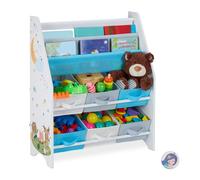 Relaxdays Etagère enfants 6 boîtes et 2 cases