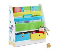 Relaxdays Etagère enfants avec 2 boîtes