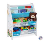 Relaxdays Etagère enfants 6 boîtes et 2 cases