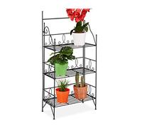 Relaxdays Étagère à fleurs métal pliable