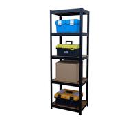 Relaxdays Étagère Lourde, H x L x P 180x60x30 cm, 500 kg, 5 Niveaux, Style Industriel, à emboîter, Noir/Marron