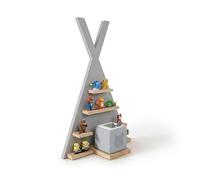 Relaxdays étagère magnétique pour Toniebox & 34 Tonies, Forme Tente, HxLxP 69x49x9 cm, Gris