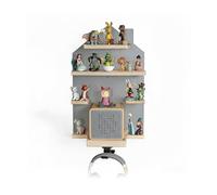 Relaxdays Étagère Magnétique pour Toniebox et Figurines, Maison, 43x28x17 cm, Grise