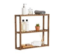 Relaxdays Étagère murale étroite 3 tablettes