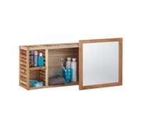 Relaxdays Etagère murale miroir coulissant