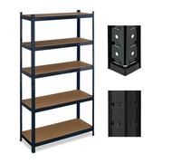Relaxdays Étagère noire avec 5 niveaux