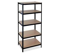 relaxdays Étagère pour charges lourdes 10033053_0 noir/marron 90,0 x 60,0 x 200,0 cm