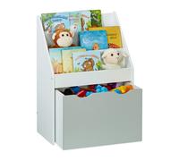 Relaxdays Étagère pour enfant avec coffre à jouets