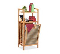 Relaxdays Etagère salle de bain corbeille à linge
