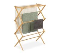 Relaxdays Étendoir accordéon en bambou extensible