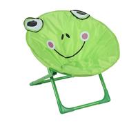 Relaxdays Fauteuil Pliant pour Enfant, intérieur extérieur | motif grenouille, H x L x P 47 x 50 x 48 cm, vert