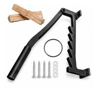 Relaxdays Fendeur de bois manuel, noir | en acier, 57 cm, fixation murale, aide sûre pour bois d'allumage