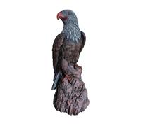 Relaxdays Figurine d'aigle Assis, polyrésine Anti-UV résistante aux intempéries, 66 x 30 x 36 cm, Marron/Gris, Jardin