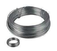 Relaxdays Fil de Ligature, Lot de 2, Ø 1mm, 50m de Long, zingué, Fin, pour Jardin & Bricolage, Inoxydable, Acier, Argent
