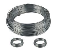 Relaxdays Fil en Acier en Lot de 3, antirouille pour Le Jardin, métal zingué, Fils Fins, 50 m de Long, D: 1 mm, argenté