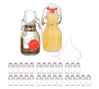 Relaxdays Flaschen Set, Bocal de conservation, Transparent