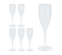 Relaxdays Flûte à champagne en lot de 6