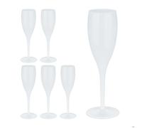 Relaxdays Flûte à champagne en lot de 6