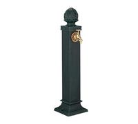 Relaxdays Fontaine extérieure pour Le Jardin ou la terrasse, Robinet doré, H x L x P : 80 x 18,5 x 22 cm, Verte