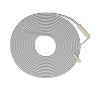 Relaxdays Furet déboucheur de canalisation, 15 mètres, pour douche, évier, wc, acier, spirale nettoyage, argenté